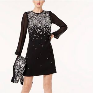 Black dress with rhinestone